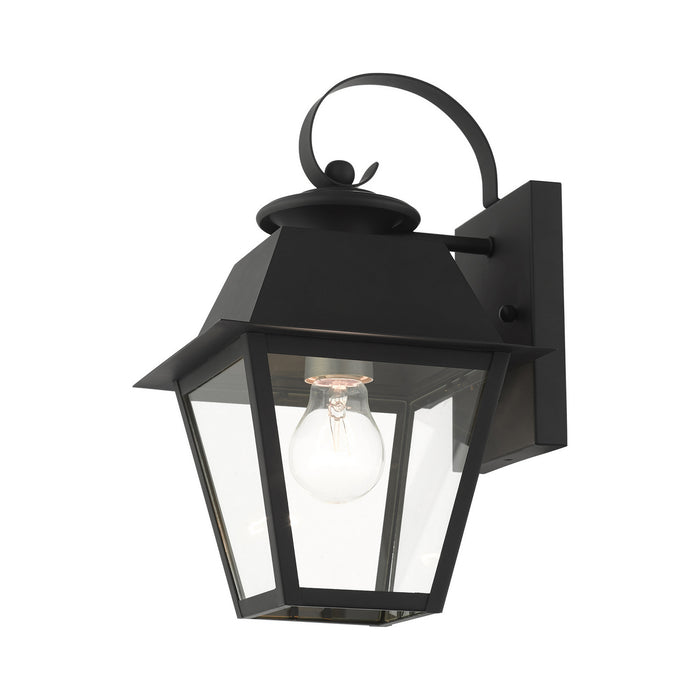 One Light Outdoor Wall Lantern from the Mansfield collection in Black finish