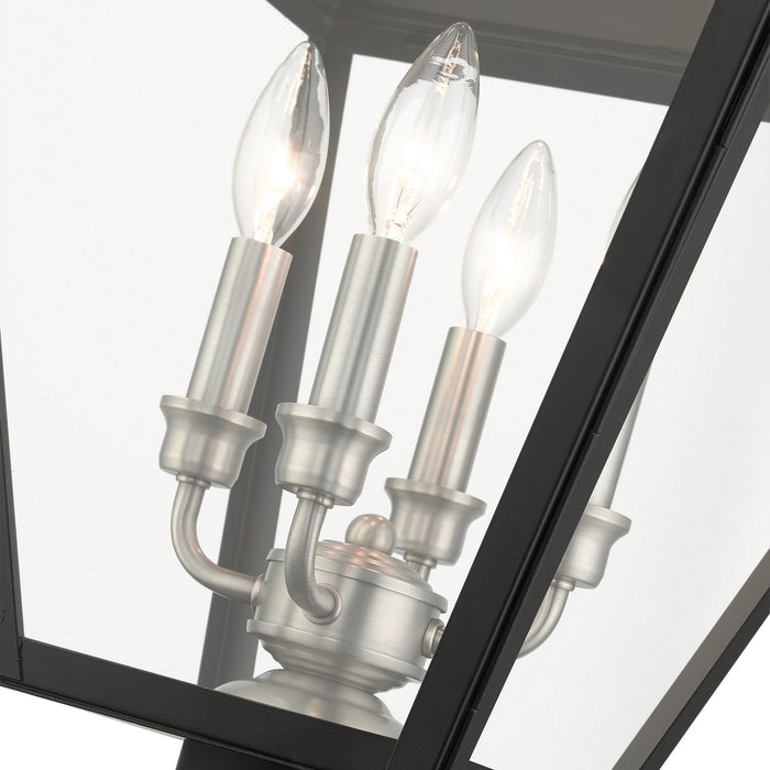 Four Light Outdoor Post Top Lantern from the Mansfield collection in Black finish