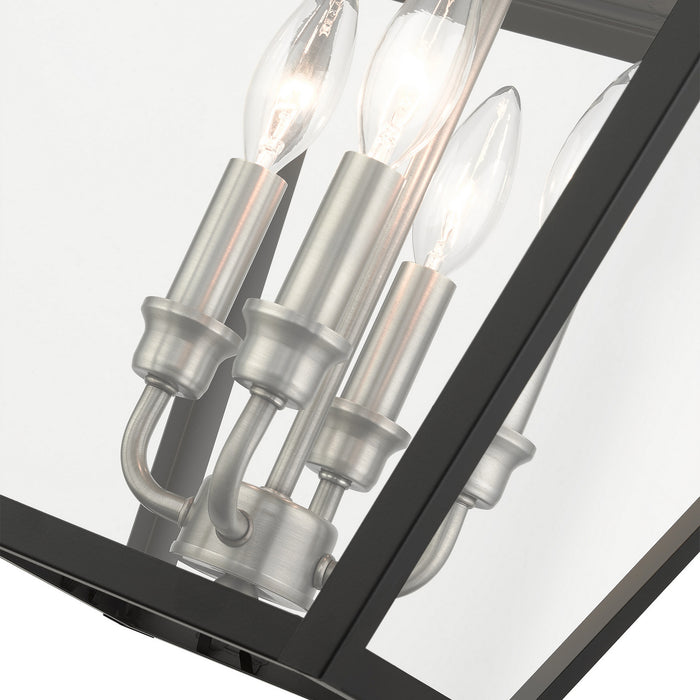 Four Light Outdoor Pendant from the Mansfield collection in Black finish