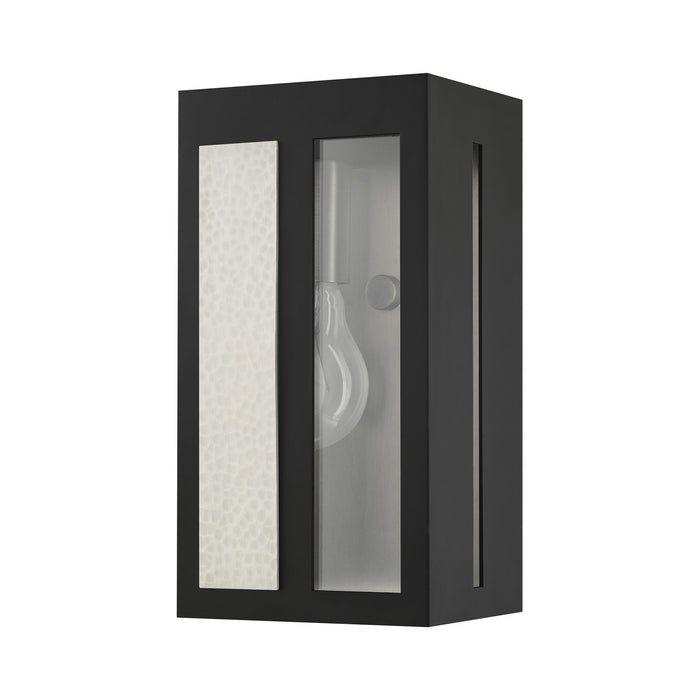 One Light Outdoor Wall Lantern from the Lafayette collection in Black finish