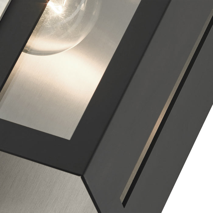 One Light Outdoor Wall Lantern from the Lafayette collection in Black finish