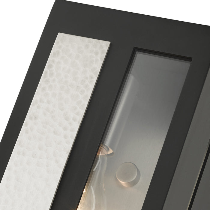 One Light Outdoor Wall Lantern from the Lafayette collection in Black finish