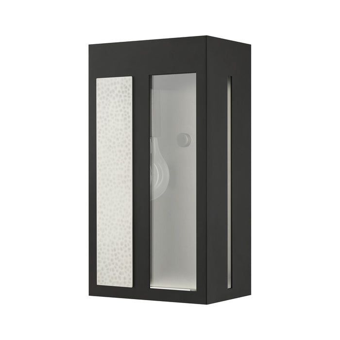 One Light Outdoor Wall Lantern from the Lafayette collection in Black finish