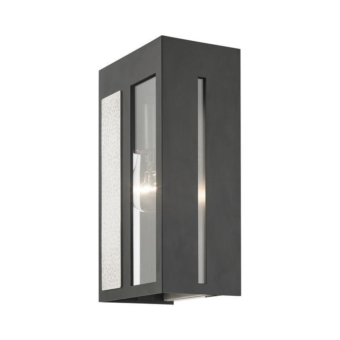 One Light Outdoor Wall Lantern from the Lafayette collection in Black finish