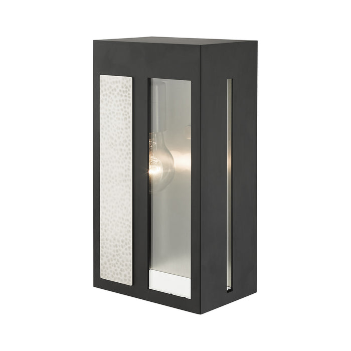 One Light Outdoor Wall Lantern from the Lafayette collection in Black finish