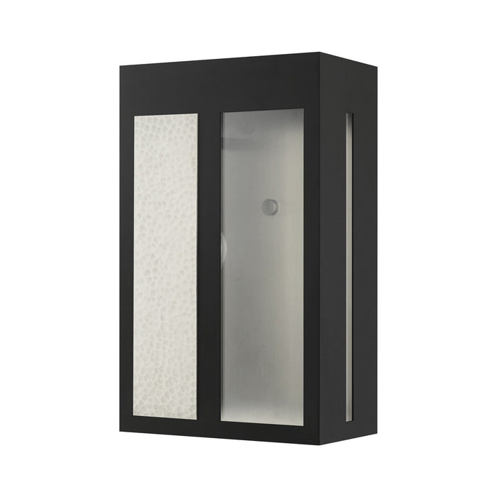 One Light Outdoor Wall Lantern from the Lafayette collection in Black finish
