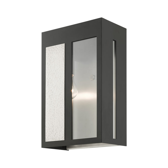 One Light Outdoor Wall Lantern from the Lafayette collection in Black finish
