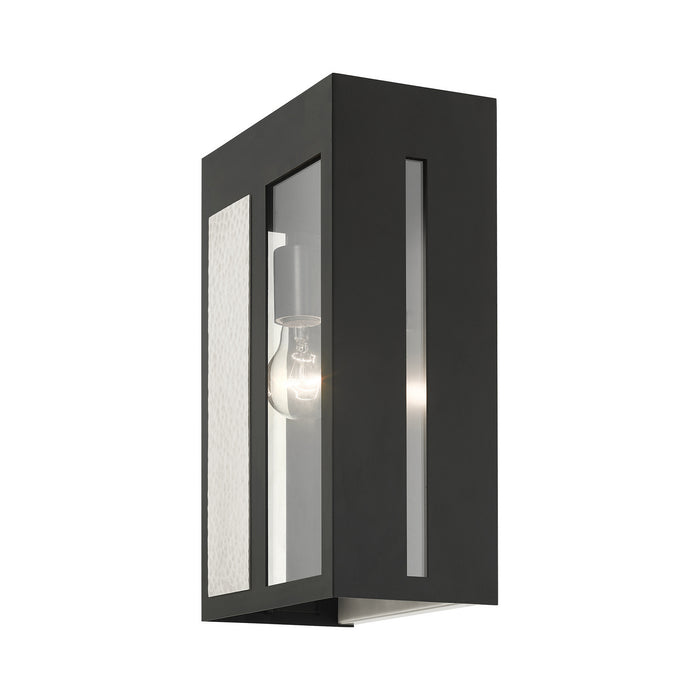 One Light Outdoor Wall Lantern from the Lafayette collection in Black finish
