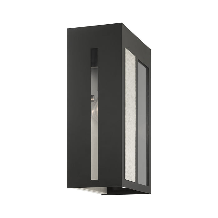 One Light Outdoor Wall Lantern from the Lafayette collection in Black finish