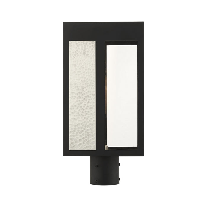 One Light Outdoor Post Top Lantern from the Lafayette collection in Black finish