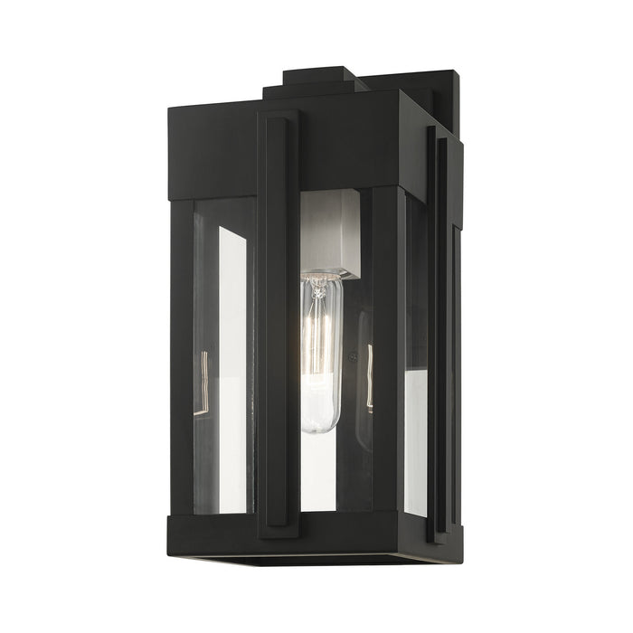 One Light Outdoor Wall Lantern from the Lexington collection in Black finish