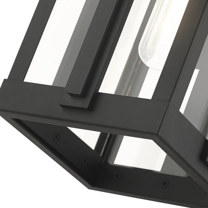 One Light Outdoor Wall Lantern from the Lexington collection in Black finish