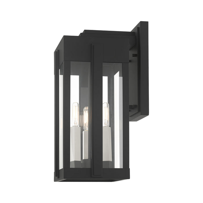 Three Light Outdoor Wall Lantern from the Lexington collection in Black finish