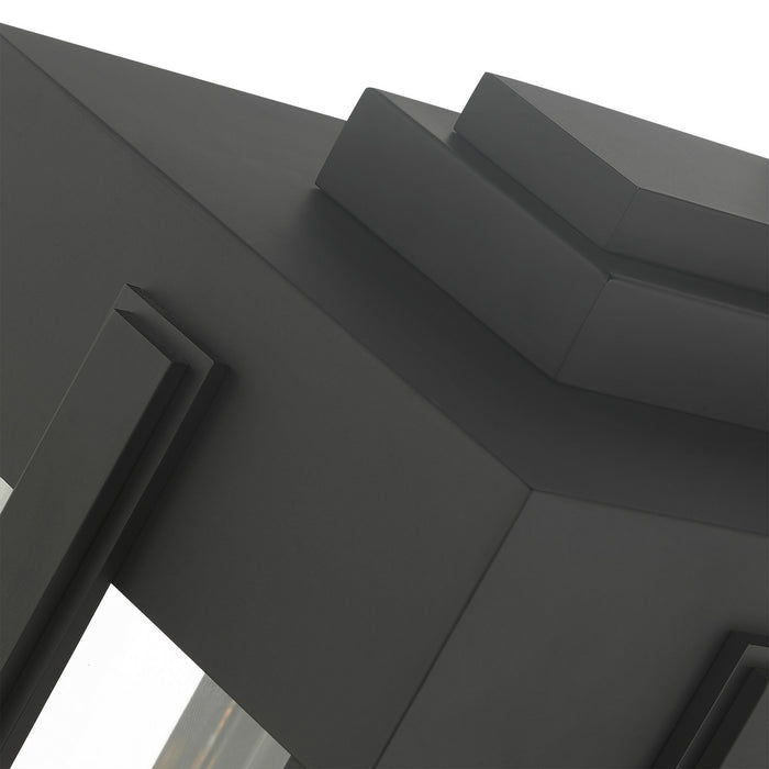 Three Light Outdoor Wall Lantern from the Lexington collection in Black finish
