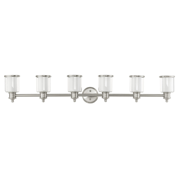 Six Light Vanity from the Middlebush collection in Brushed Nickel finish