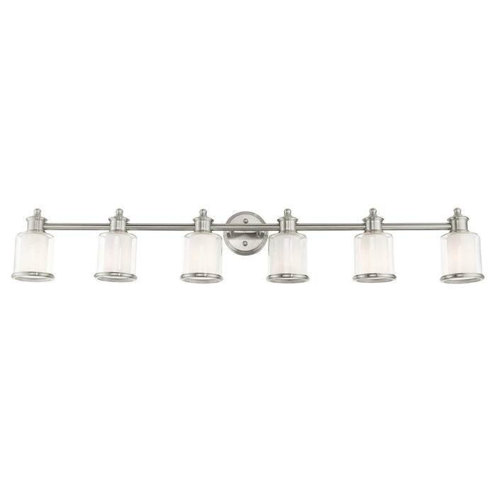 Six Light Vanity from the Middlebush collection in Brushed Nickel finish