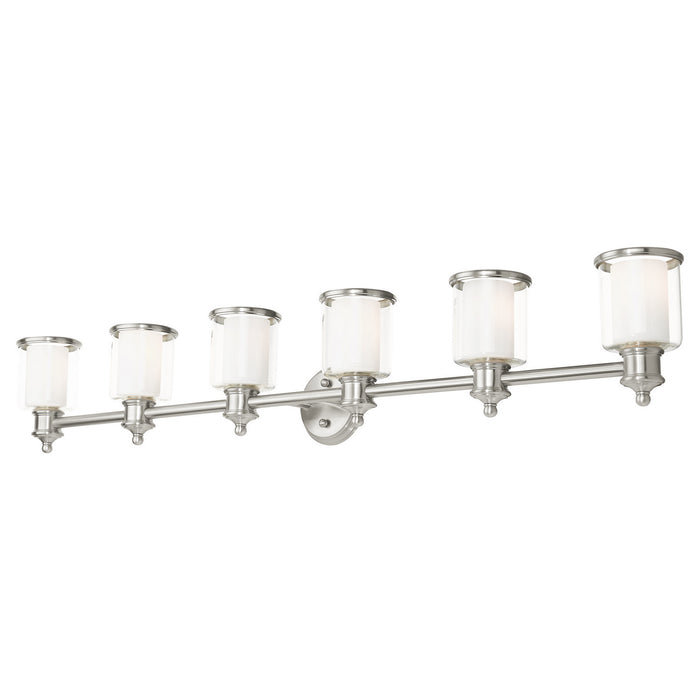 Six Light Vanity from the Middlebush collection in Brushed Nickel finish