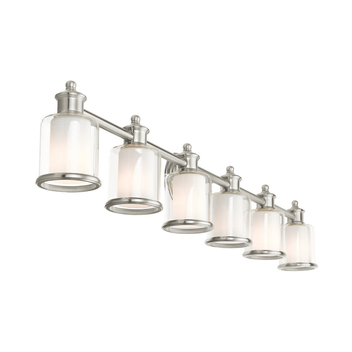 Six Light Vanity from the Middlebush collection in Brushed Nickel finish