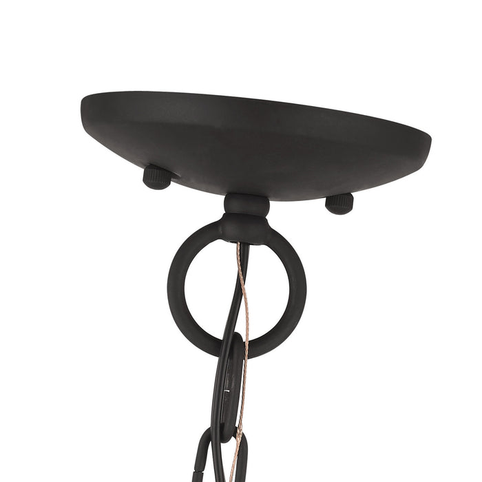 Five Light Chandelier from the Aria collection in Black finish