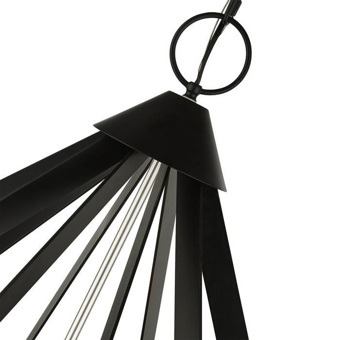 15 Light Foyer Chandelier from the Prism collection in Black finish
