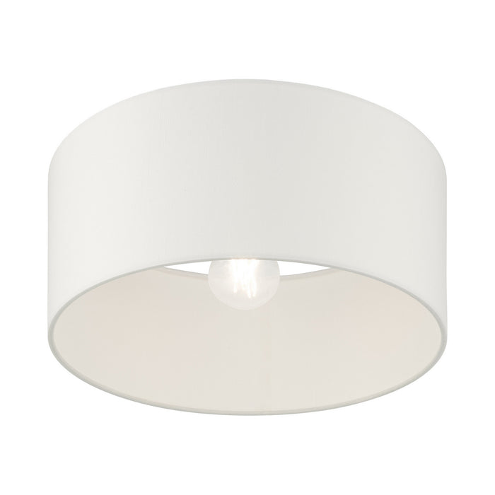 One Light Semi Flush Mount from the Meridian collection in Black finish