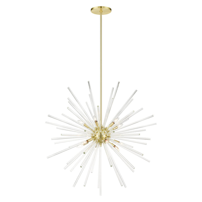 12 Light Foyer Pendant from the Utopia collection in Satin Brass finish