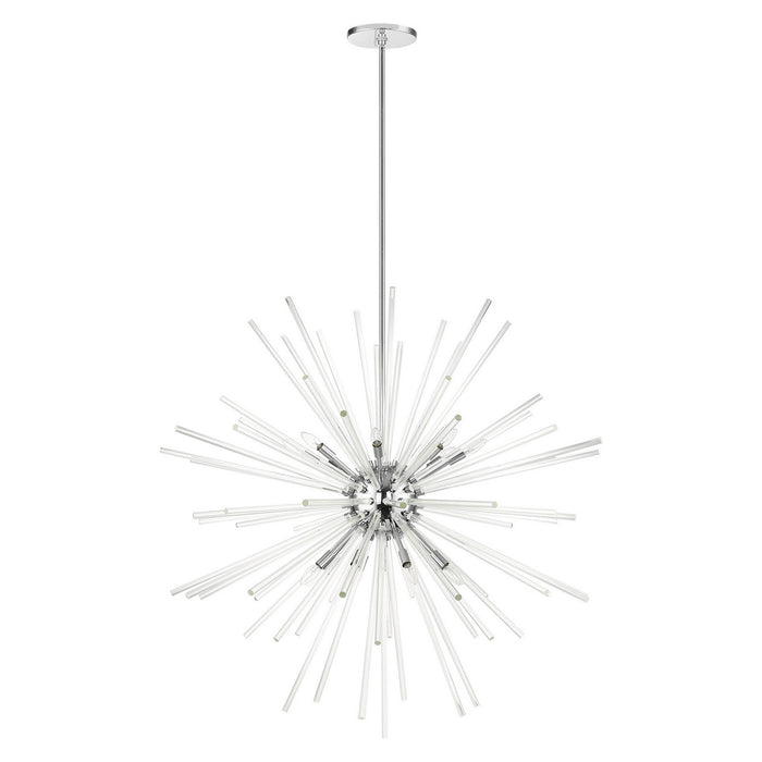 16 Light Foyer Pendant from the Utopia collection in Polished Chrome finish