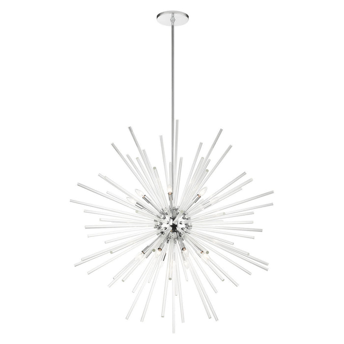 16 Light Foyer Pendant from the Utopia collection in Polished Chrome finish