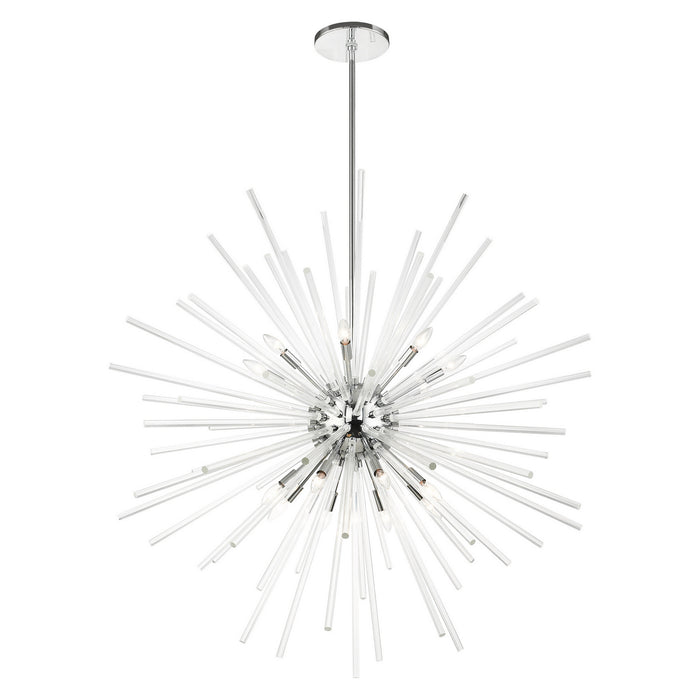16 Light Foyer Pendant from the Utopia collection in Polished Chrome finish