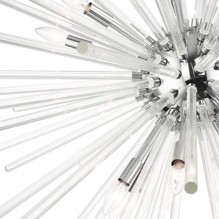 16 Light Foyer Pendant from the Utopia collection in Polished Chrome finish