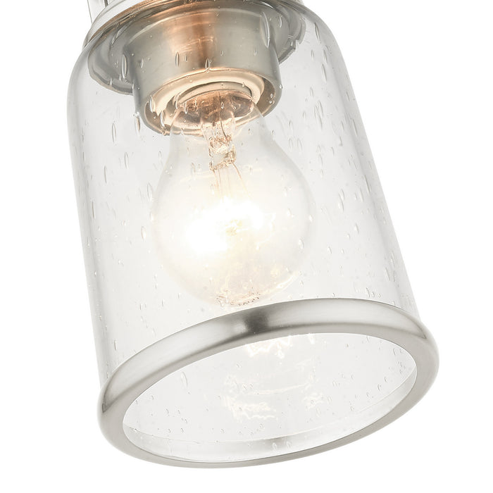 One Light Flush Mount from the Lawrenceville collection in Brushed Nickel finish