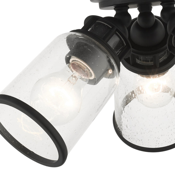 Three Light Flush Mount from the Lawrenceville collection in Black finish