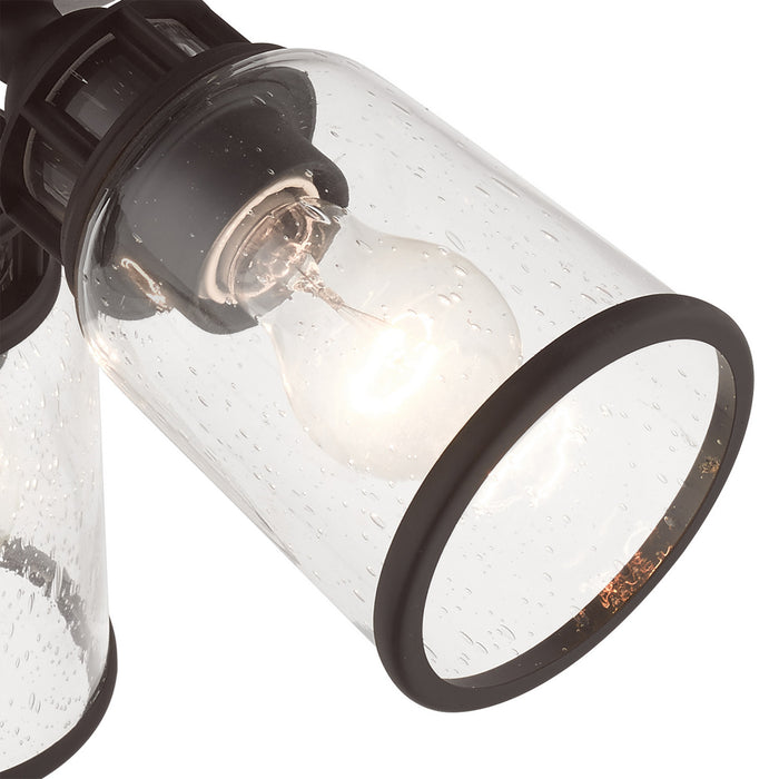 Three Light Flush Mount from the Lawrenceville collection in Bronze finish