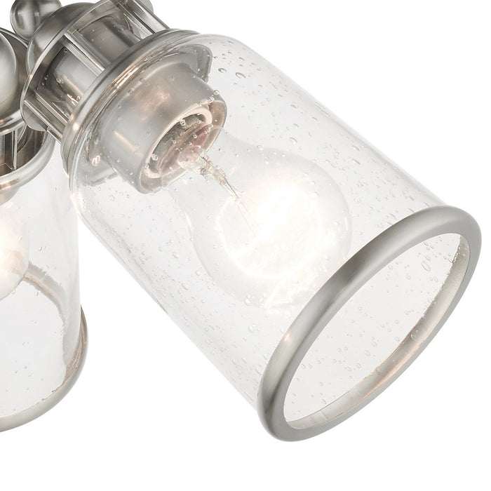 Three Light Flush Mount from the Lawrenceville collection in Brushed Nickel finish