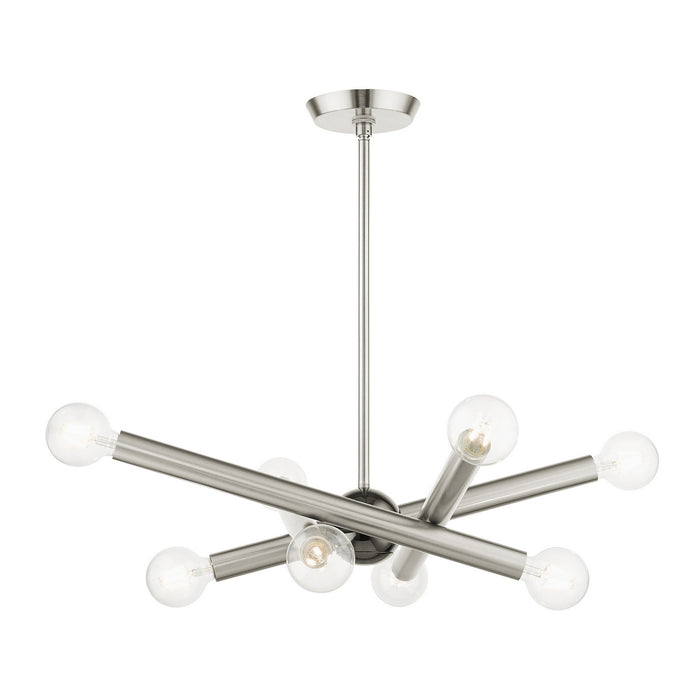 Eight Light Chandelier from the Stafford collection in Brushed Nickel finish