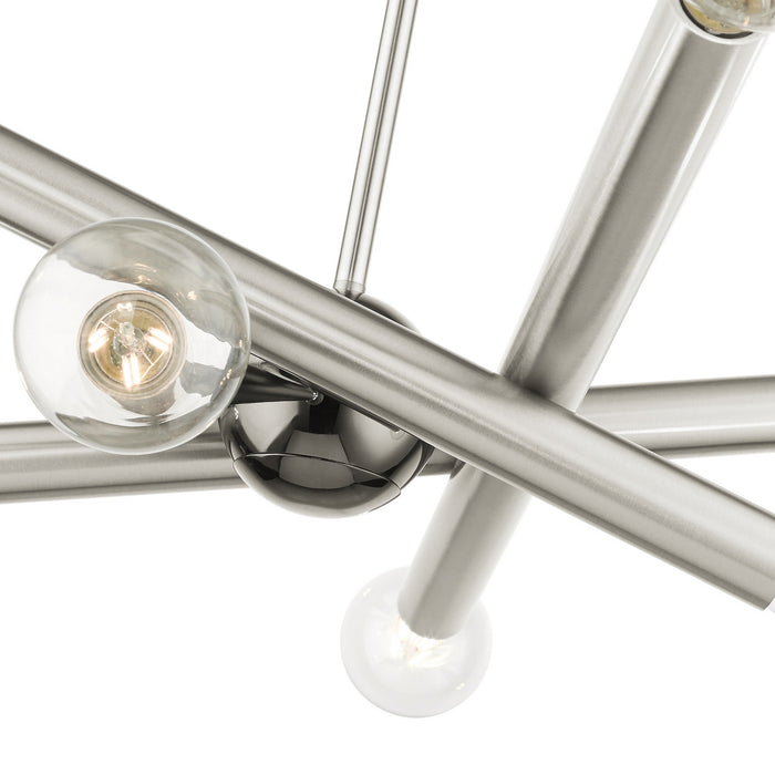 Eight Light Chandelier from the Stafford collection in Brushed Nickel finish
