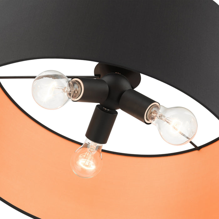 Three Light Pendant from the Sentosa collection in Black finish