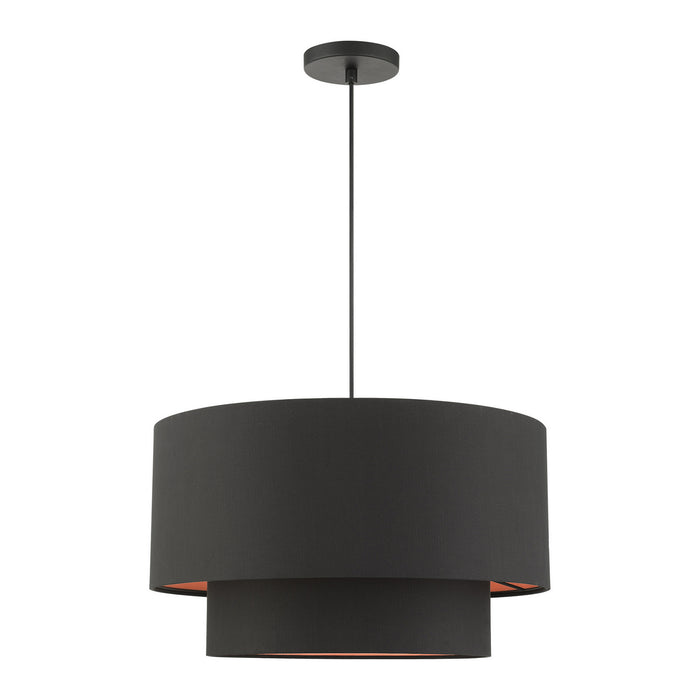 Three Light Pendant from the Sentosa collection in Black finish