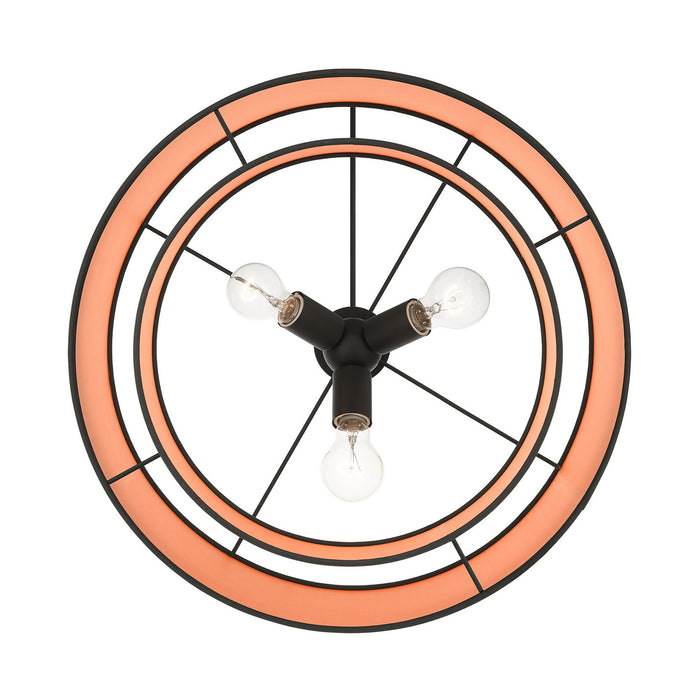 Three Light Pendant from the Sentosa collection in Black finish