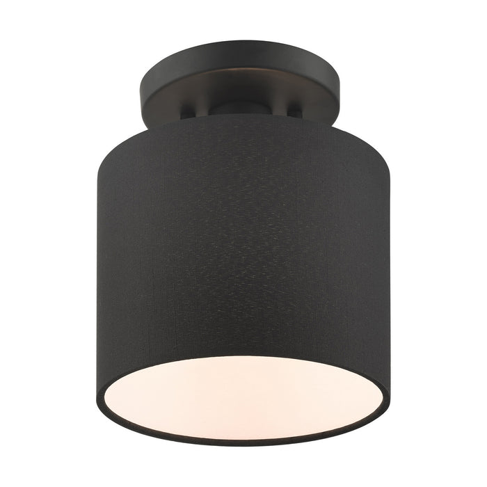 One Light Semi Flush Mount from the Bainbridge collection in Black finish