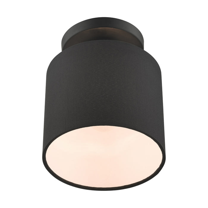 One Light Semi Flush Mount from the Bainbridge collection in Black finish