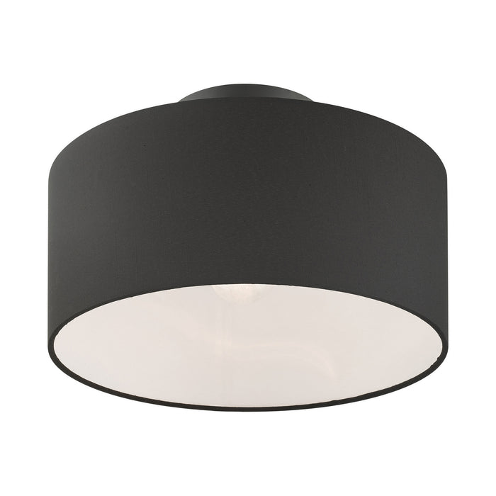 One Light Semi Flush Mount from the Bainbridge collection in Black finish