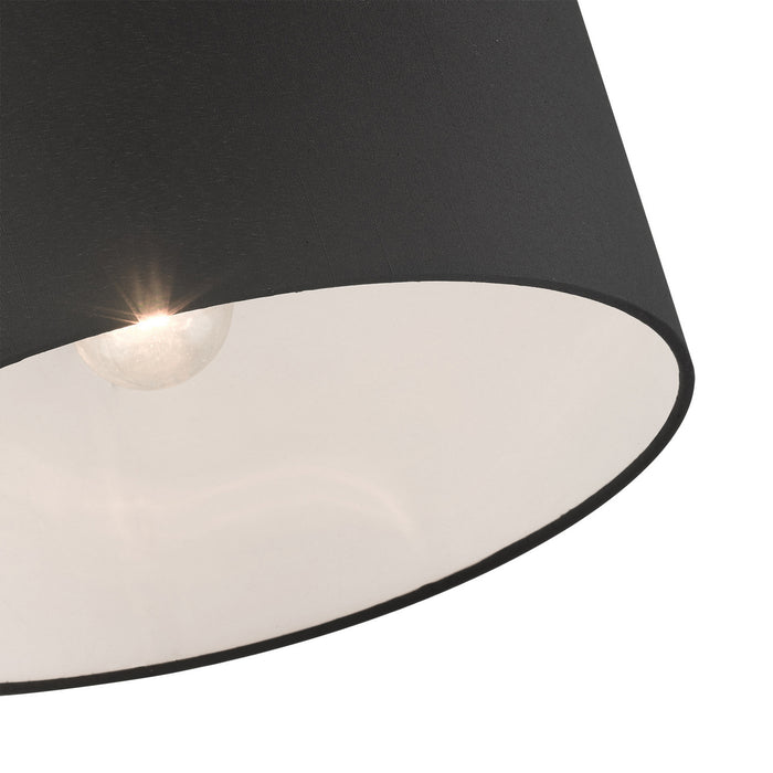 One Light Semi Flush Mount from the Bainbridge collection in Black finish