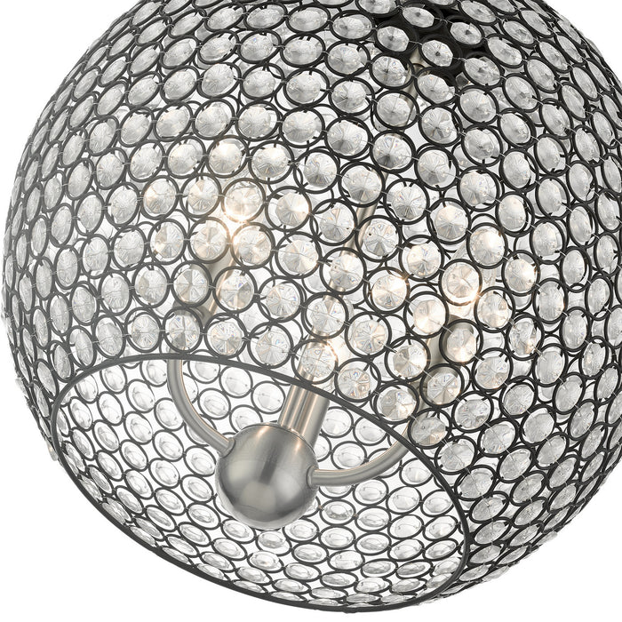 Three Light Pendant from the Cassandra collection in Black finish