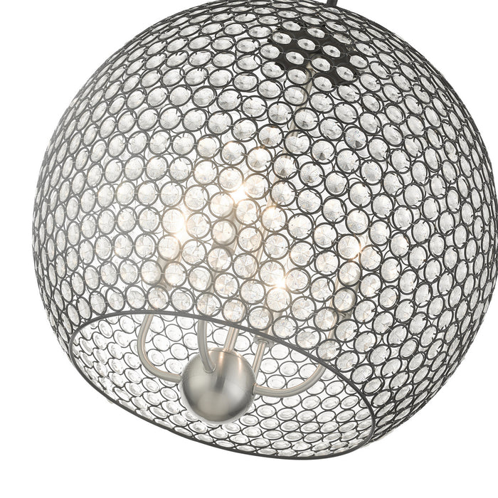 Four Light Pendant from the Cassandra collection in Black finish