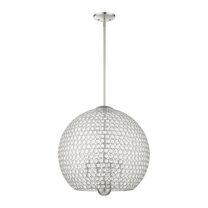 Four Light Pendant from the Cassandra collection in Brushed Nickel finish