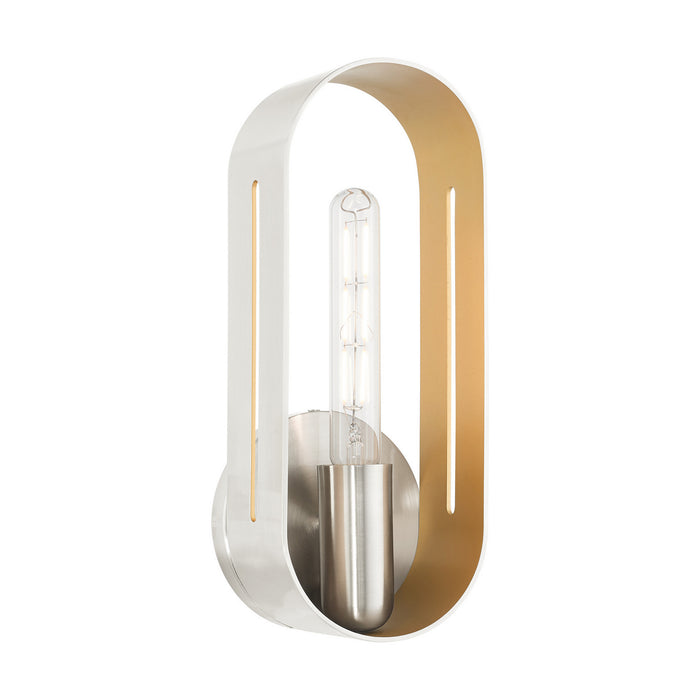One Light Wall Sconce from the Ravena collection in Brushed Nickel finish