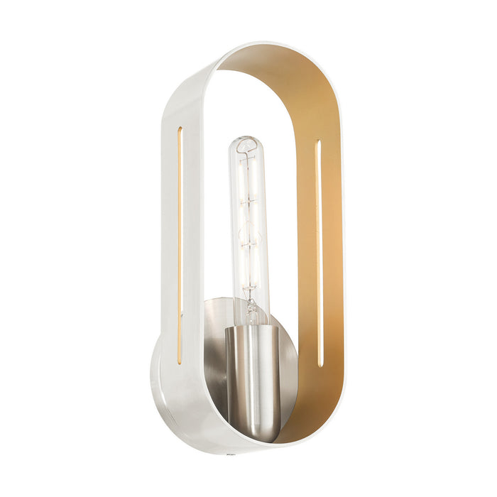 One Light Wall Sconce from the Ravena collection in Brushed Nickel finish