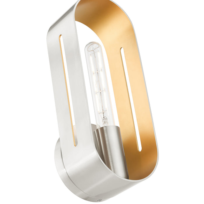 One Light Wall Sconce from the Ravena collection in Brushed Nickel finish