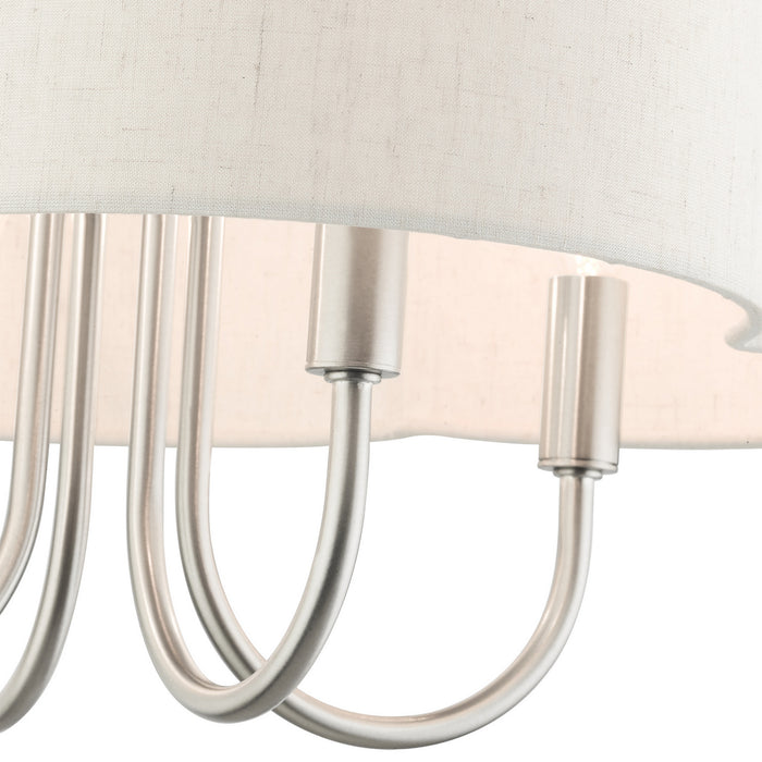Four Light Chandelier from the Solstice collection in Brushed Nickel finish